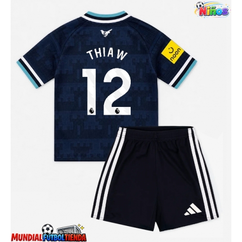Camiseta Newcastle United Malick Thiaw #12 Segunda Equipación Replica 2026-27 para niños mangas cortas (+ Pantalones cortos)